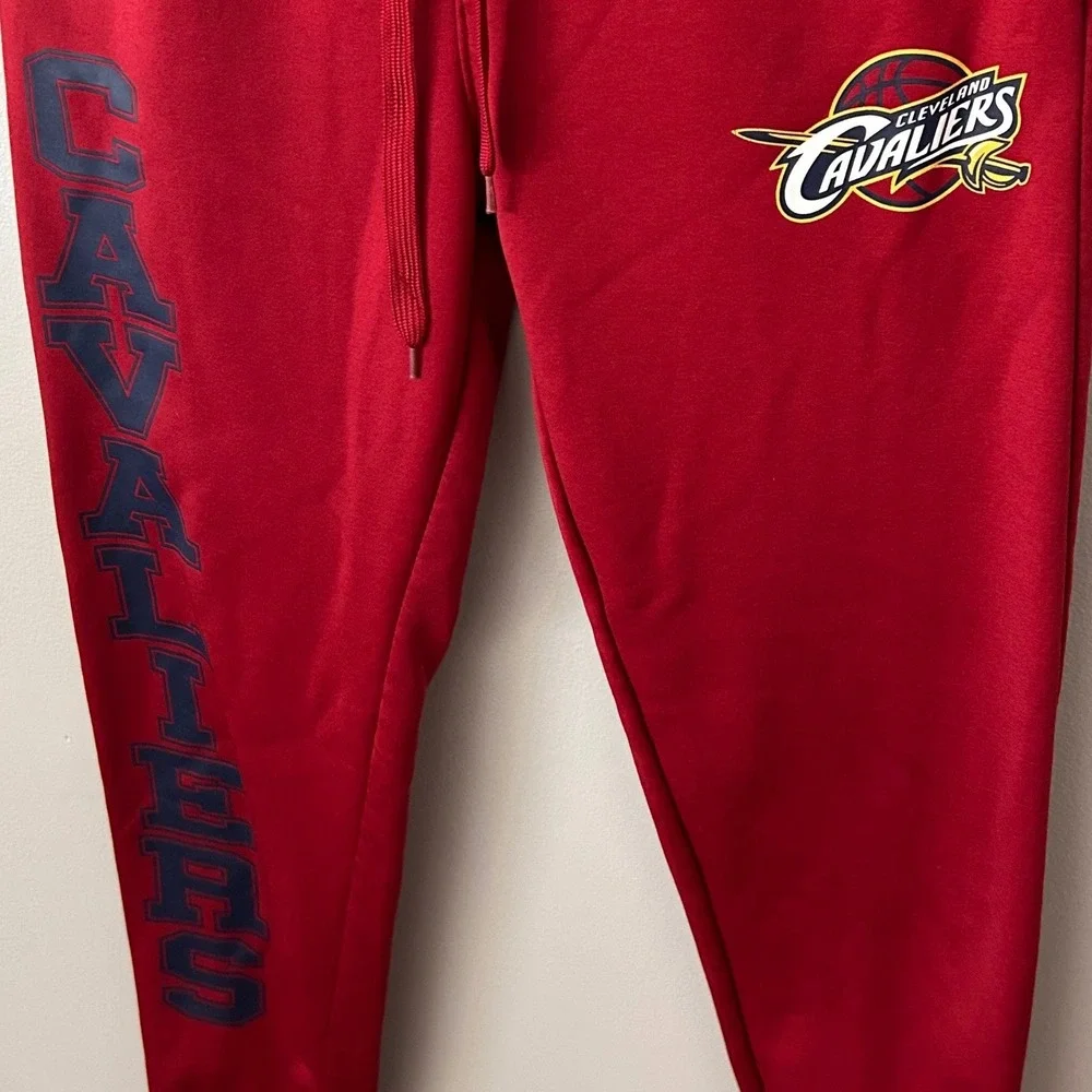 Cleveland Cavaliers Sweatpants Mens S Red Jogger Elastic Waist Drawstring NBA